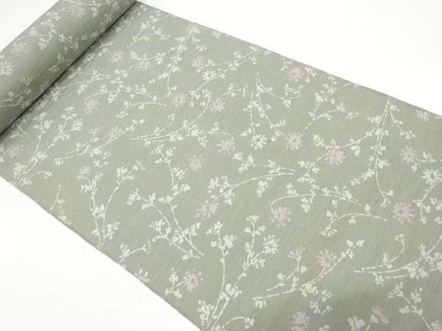 アンティーク　草花模様　着尺反物